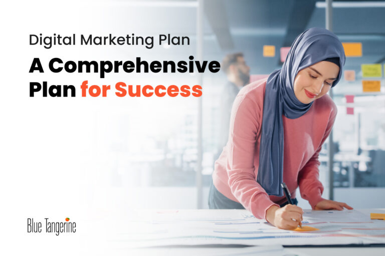 a marketing person is deriving the digital marketing plan 768x512 1 - Blue Tangerine